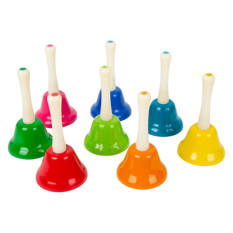 Load image into Gallery viewer, Small foot - gekleurde handbellen, set van 8
