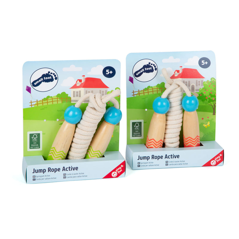 Load image into Gallery viewer, Small foot - houten springtouw met patroon, set van 2