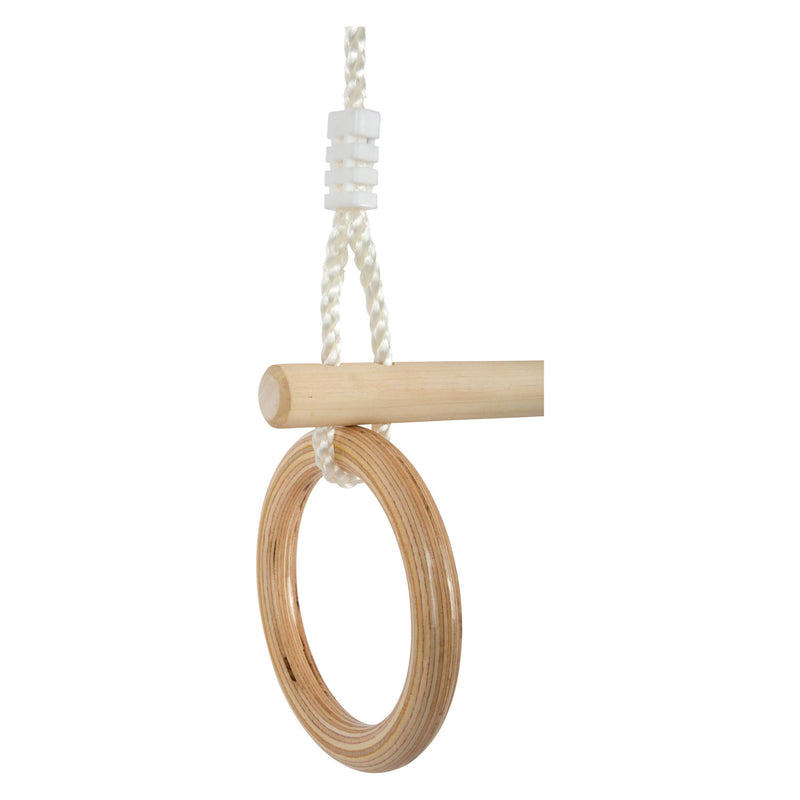 Load image into Gallery viewer, Small foot - houten trapeze met gymnastiekringen, 100cm