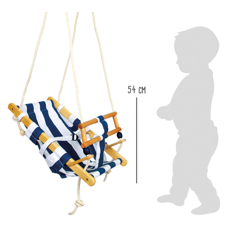 Load image into Gallery viewer, Small foot - houten peuterschommel marineblauw, 120cm