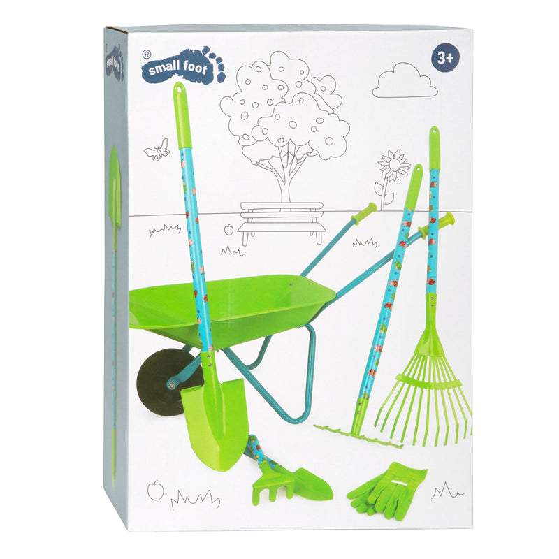 Load image into Gallery viewer, Small foot - tuingereedschap met kruiwagen groen, 8dlg.