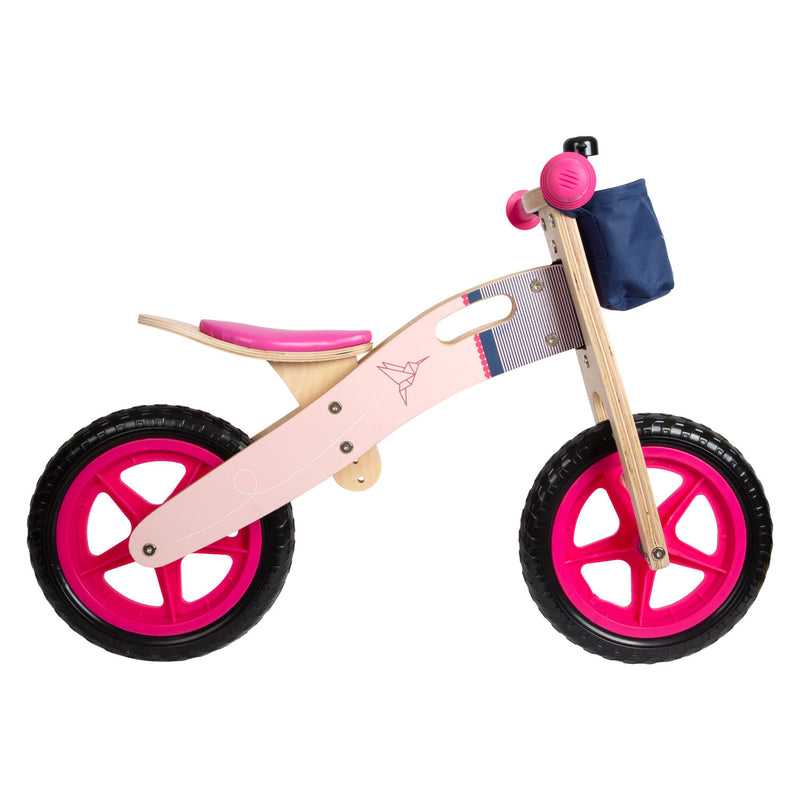 Afbeelding laden in galerijviewer, Small foot - houten loopfiets kolibrie roze