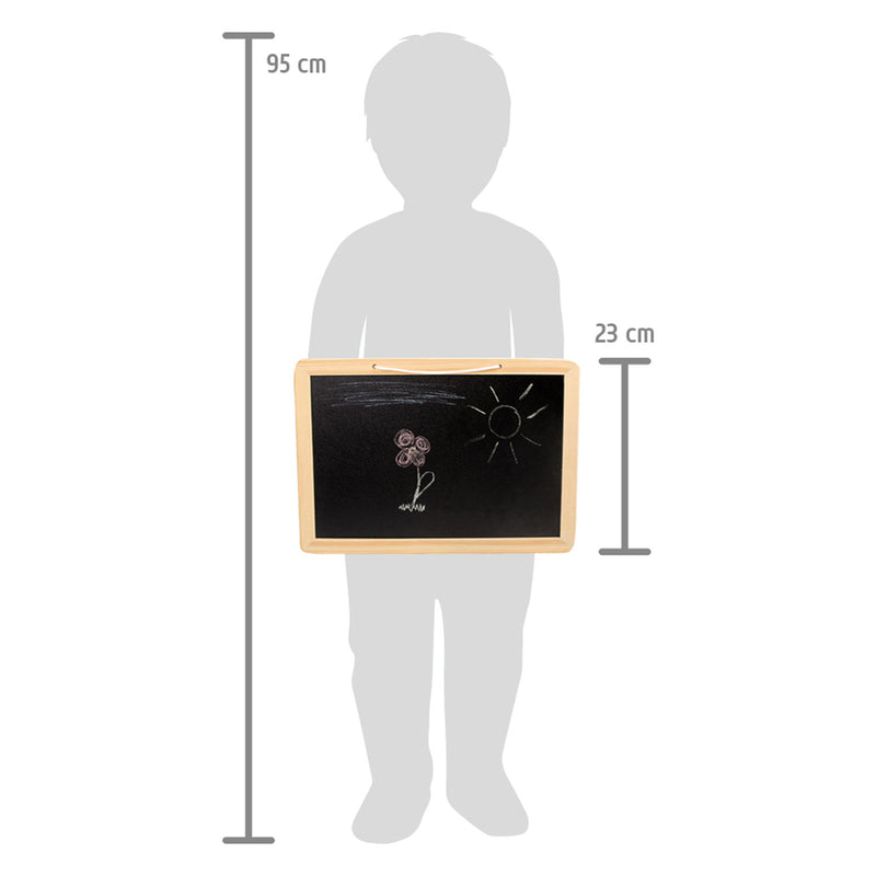 Load image into Gallery viewer, Small foot - houten krijtbord met gekleurde krijtjes, 7dlg.