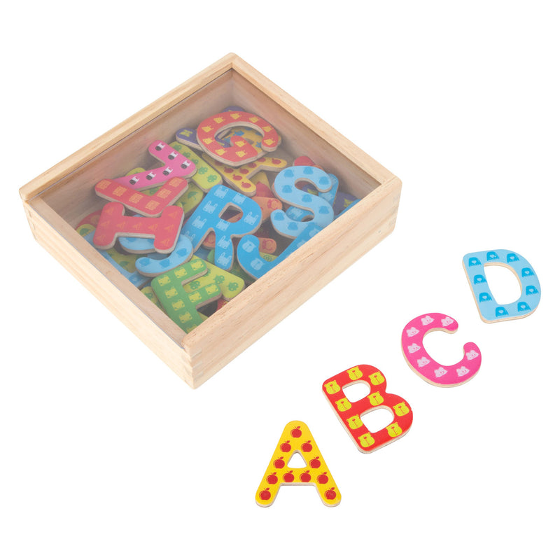 Load image into Gallery viewer, Small foot - houten magnetische letters kleur, 37dlg.