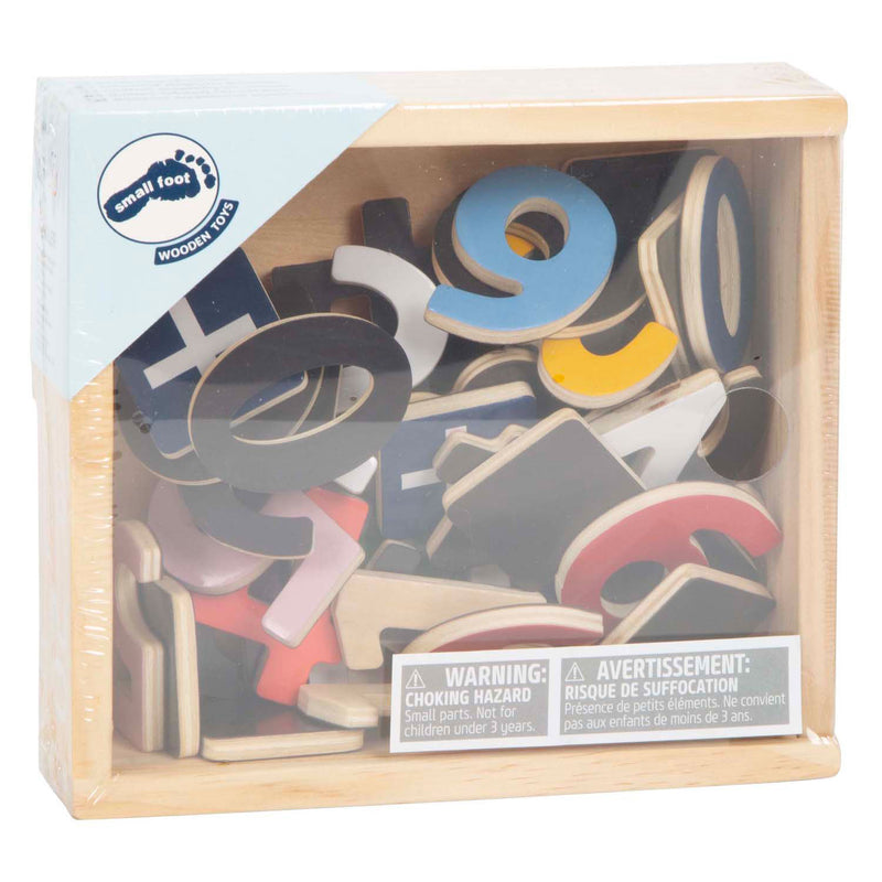 Load image into Gallery viewer, Small foot - houten magnetische cijfers kleur. 37dlg.