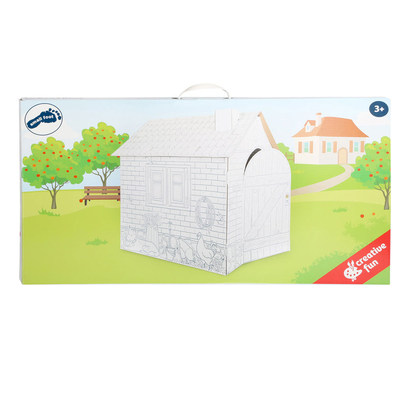 Load image into Gallery viewer, Small foot - kartonnen speelhuis boerderij, 87x71x88cm