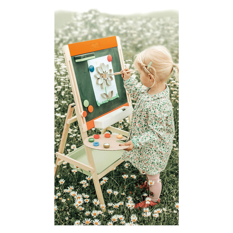 Load image into Gallery viewer, Small foot - houten krijt- en magneetbord, 7dlg.