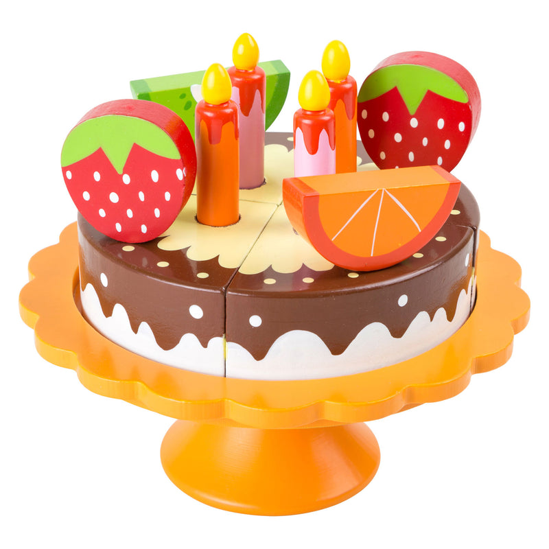 Load image into Gallery viewer, Small foot - houten snij- en speeleten verjaardagstaart, 12dlg.