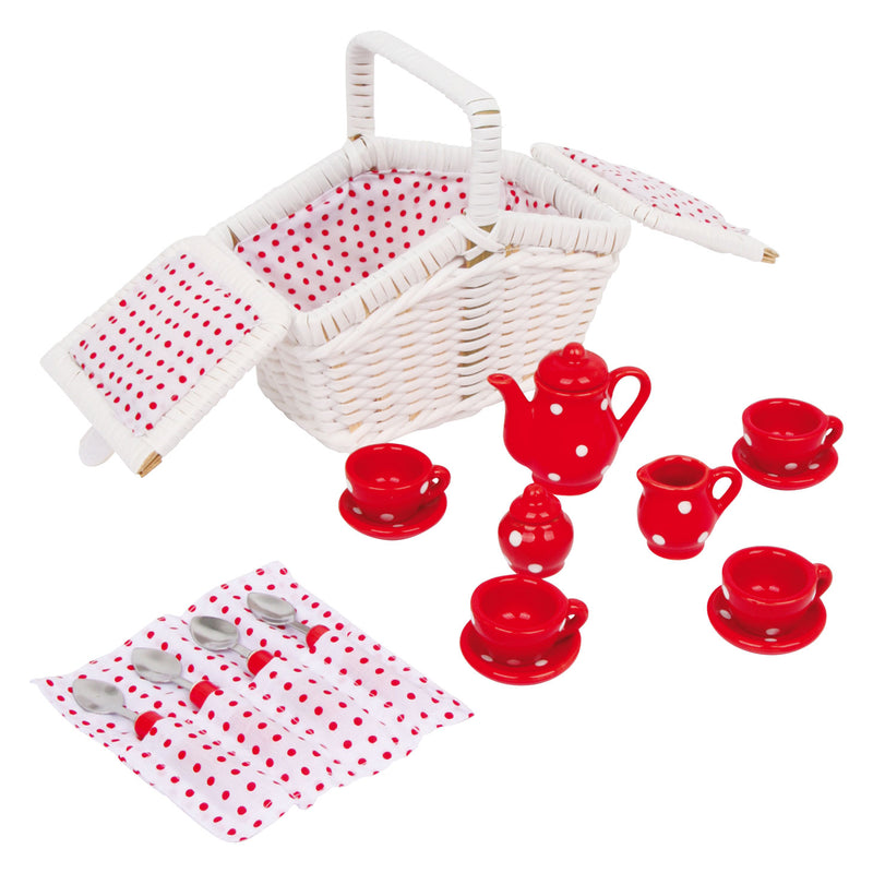 Load image into Gallery viewer, Small Foot Houten Picknickmand Tina met Servies, 19dlg.