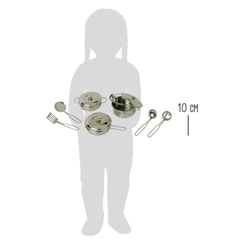 Load image into Gallery viewer, Small foot - metalen pannenset, 11dlg,