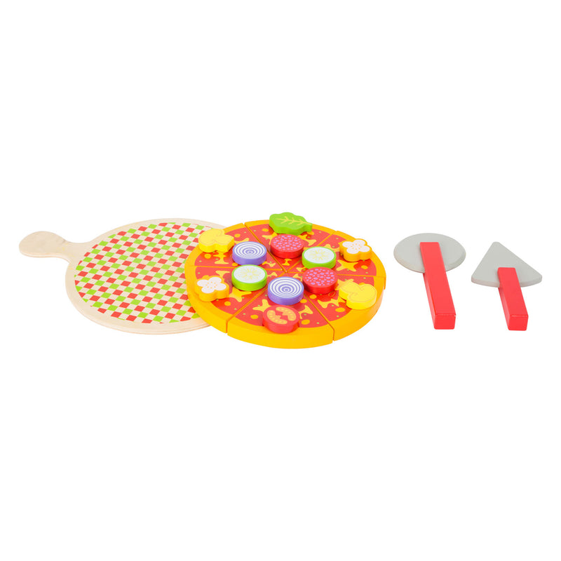 Load image into Gallery viewer, Small foot - houten snij- en speeleten pizza set, 21dlg.
