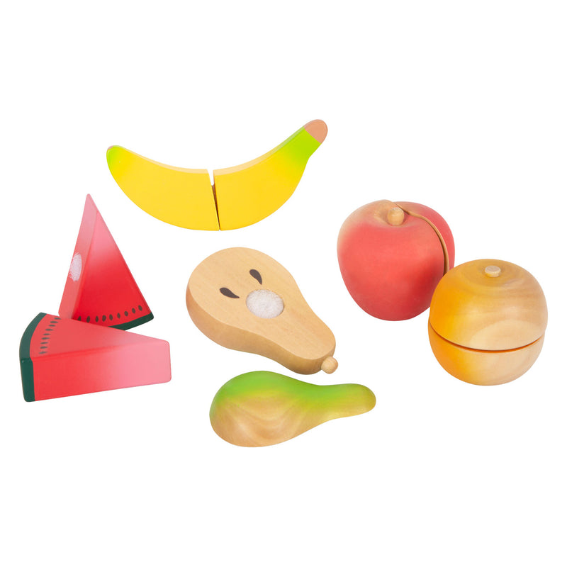 Afbeelding laden in galerijviewer, Small foot - houten snij- en speeleten fruit set, 13dlg.