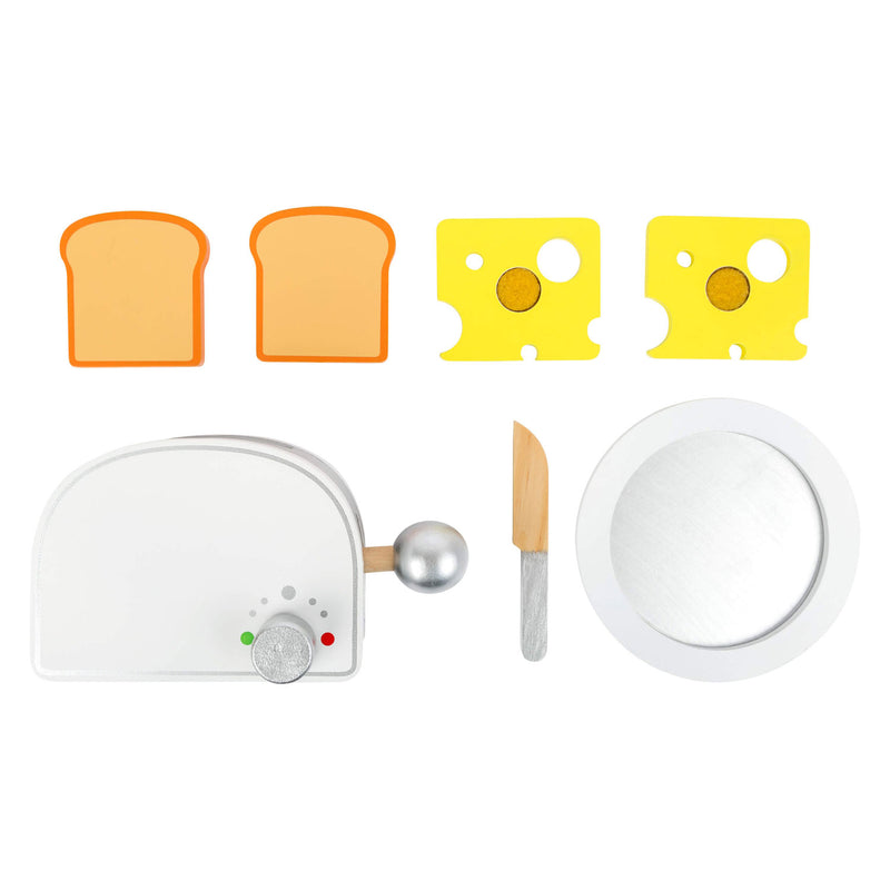 Load image into Gallery viewer, Small Foot Houten Speeleten Ontbijtset met Broodrooster, 7dlg.