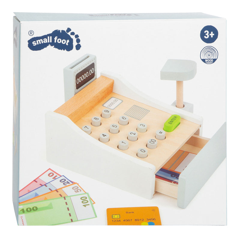 Load image into Gallery viewer, Small foot - houten speelgoedkassa met accessoires, 15dlg.
