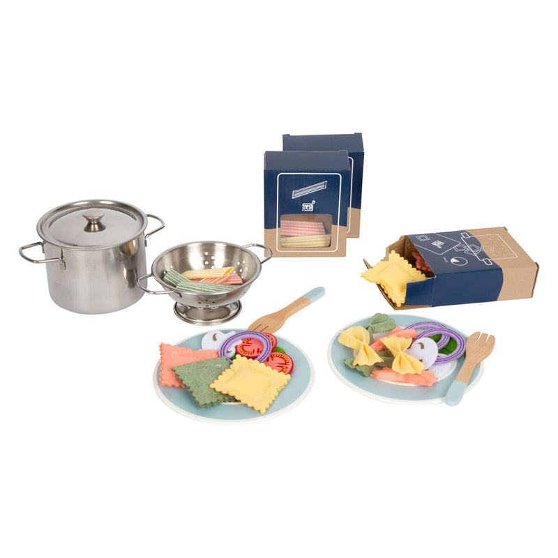 Load image into Gallery viewer, Small foot - houten speeleten pasta chef set, 19dlg.