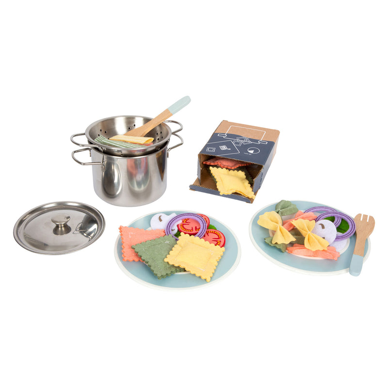 Load image into Gallery viewer, Small foot - houten speeleten pasta chef set, 19dlg.