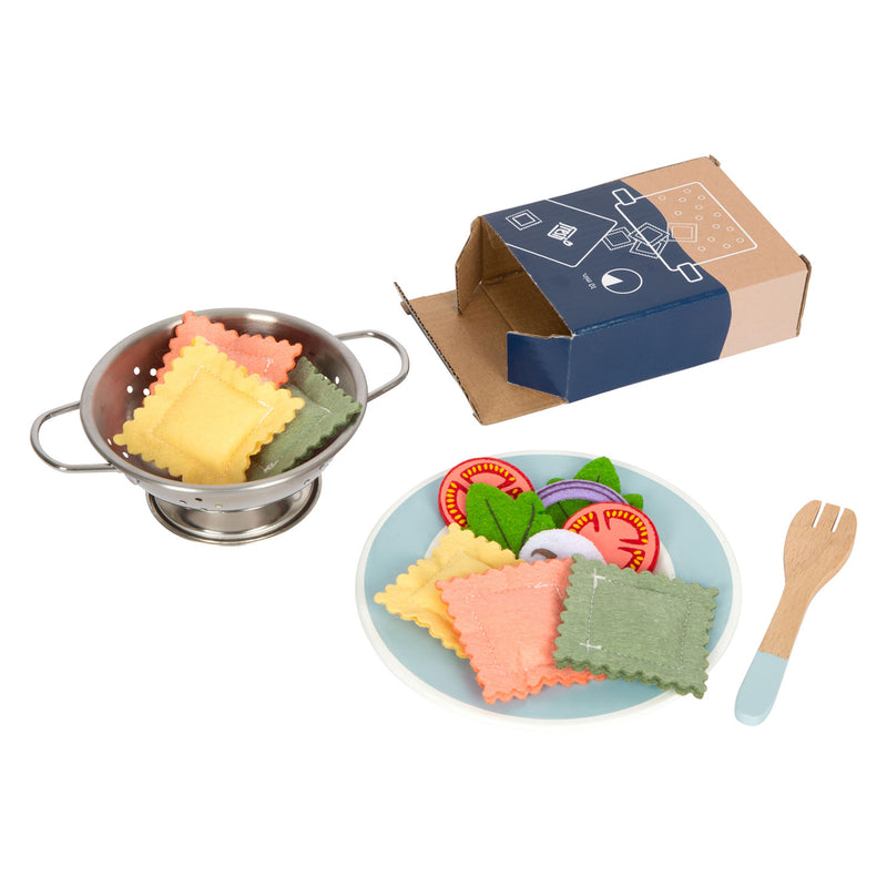 Afbeelding laden in galerijviewer, Small foot - houten speeleten pasta chef set, 19dlg.