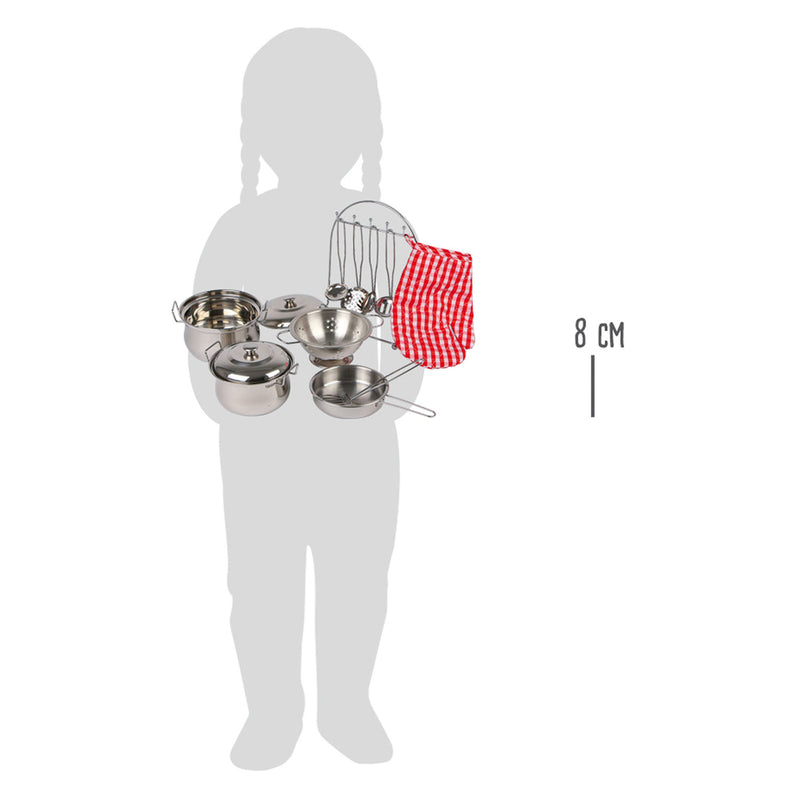 Load image into Gallery viewer, Small foot - metalen kinder kookgerei set, 13dlg.
