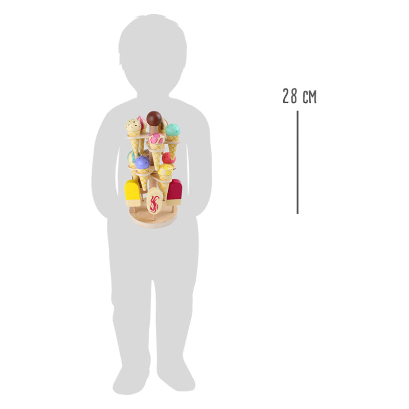 Load image into Gallery viewer, Small foot - houten speeleten ijsjes op beweegbare ijsstandaard, 16dlg.