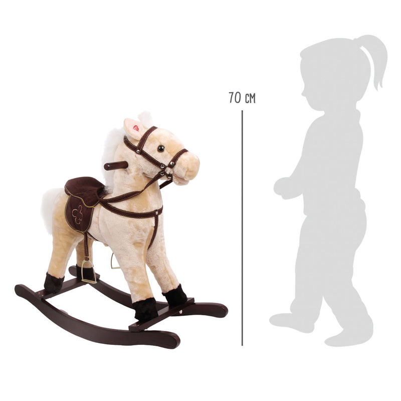 Load image into Gallery viewer, Small foot - houten schommelpaard pluche shaggy