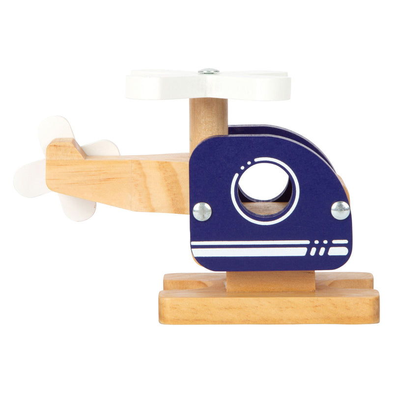 Load image into Gallery viewer, Small foot - houten helikopter blauw