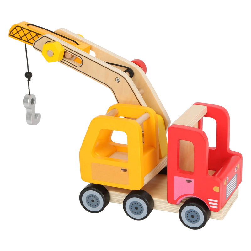 Load image into Gallery viewer, Small Foot Houten Kraannwagen met Beweegbare Kraan