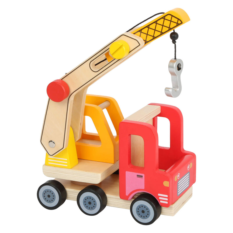 Load image into Gallery viewer, Small Foot Houten Kraannwagen met Beweegbare Kraan