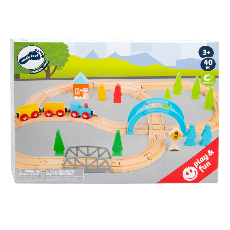 Load image into Gallery viewer, Small foot - houten treinset big journey, 40dlg.