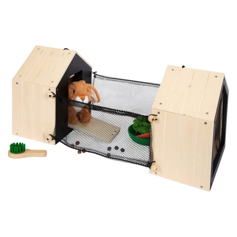 Load image into Gallery viewer, Small foot - houten konijnenhok met konijn pluche, 15dlg.