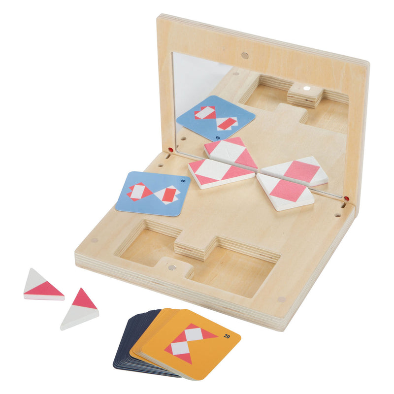 Load image into Gallery viewer, Small foot - houten symmetriespel met spiegel educatief