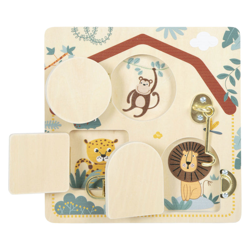 Load image into Gallery viewer, Small foot - sloten en grendels motorische activiteitenbord safari