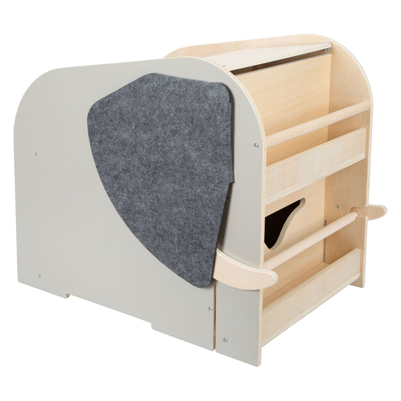 Load image into Gallery viewer, Small foot - houten speelgoedbox olifant op wielen met zitplek