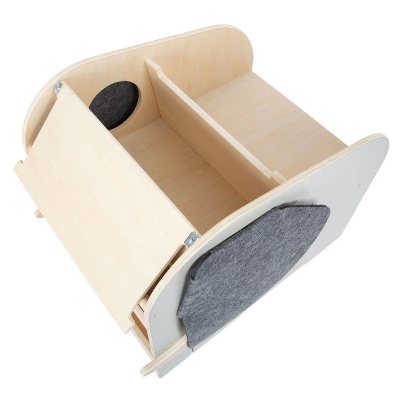 Load image into Gallery viewer, Small foot - houten speelgoedbox olifant op wielen met zitplek