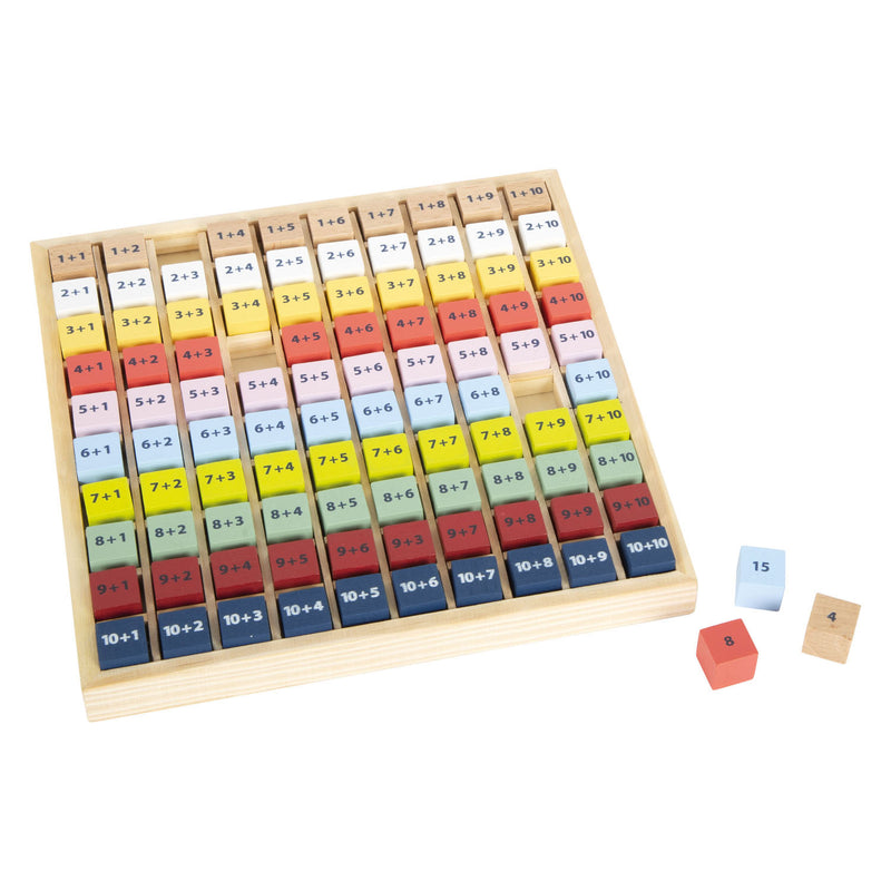 Load image into Gallery viewer, Small foot - houten rekenbord optellen kleur, 100dlg.