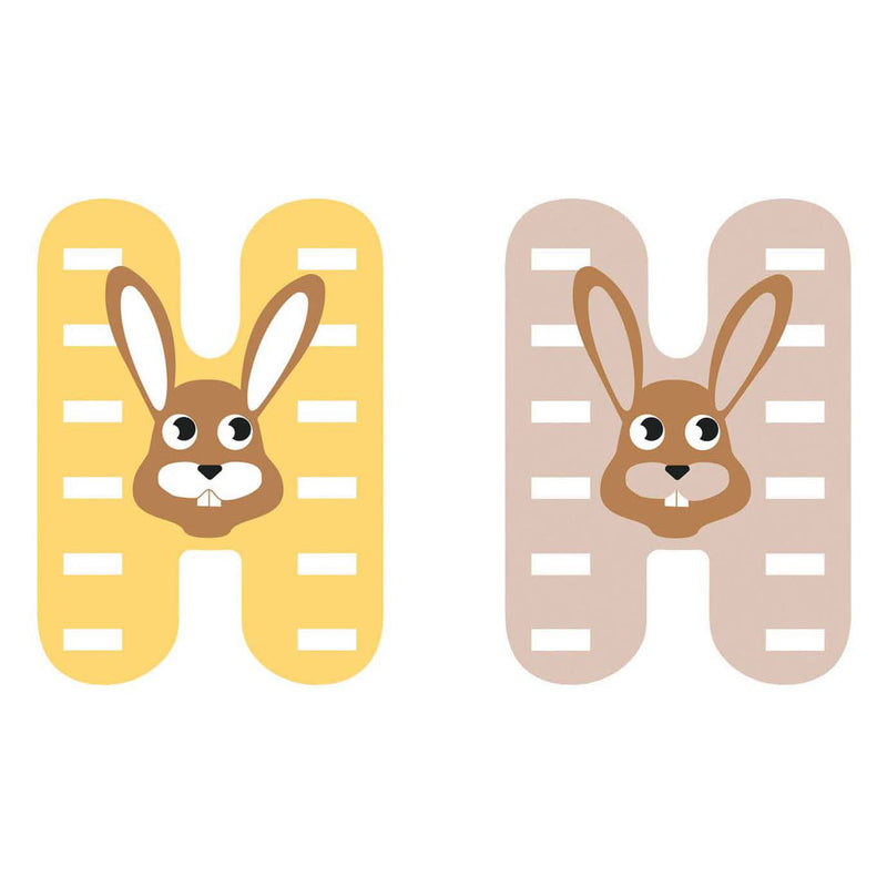 Load image into Gallery viewer, Small foot - houten dieren kinderletter - h