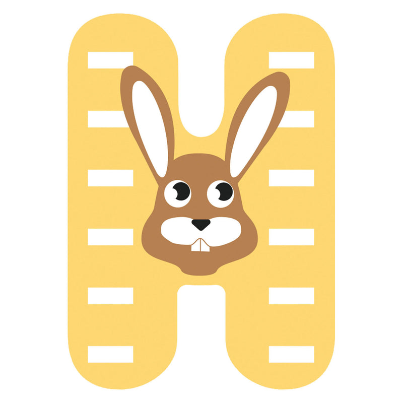 Load image into Gallery viewer, Small foot - houten dieren kinderletter - h