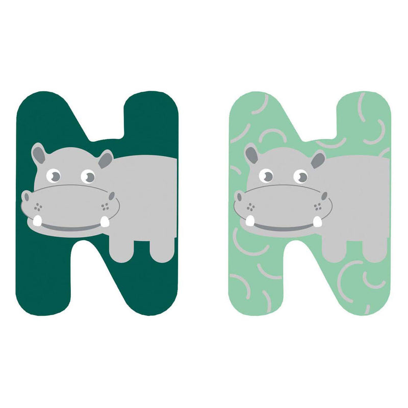 Load image into Gallery viewer, Small foot - houten dieren kinderletter - n