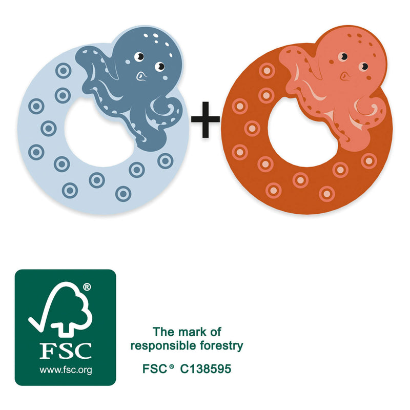 Load image into Gallery viewer, Small foot - houten dieren kinderletter - o