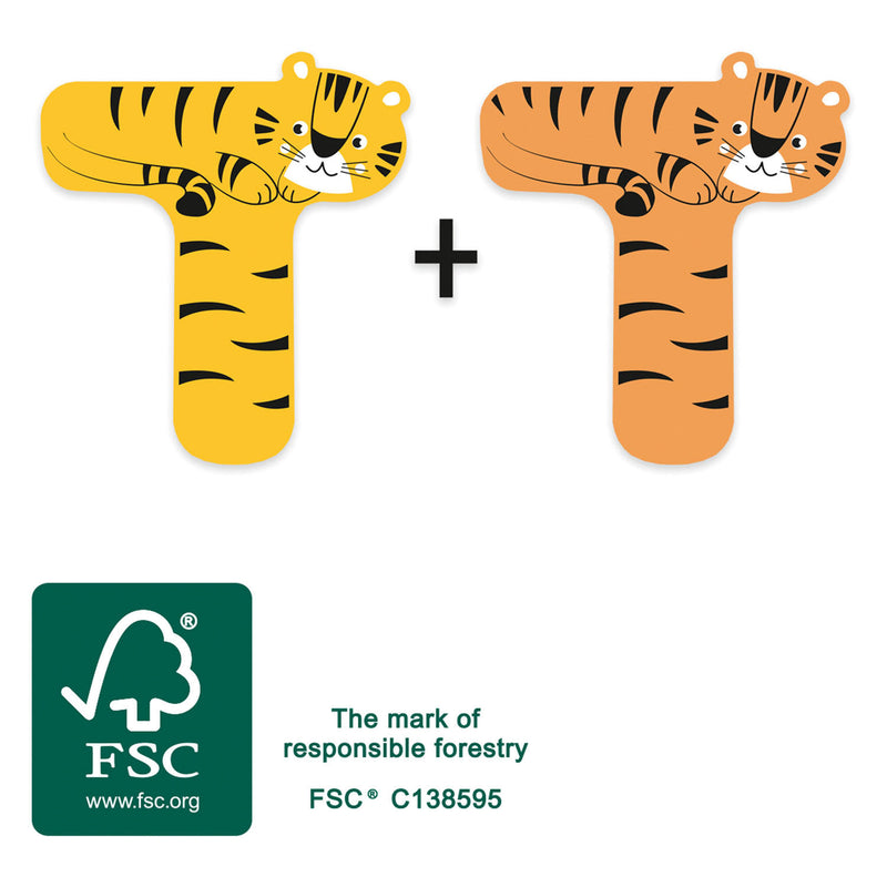 Load image into Gallery viewer, Small foot - houten dieren kinderletter - t