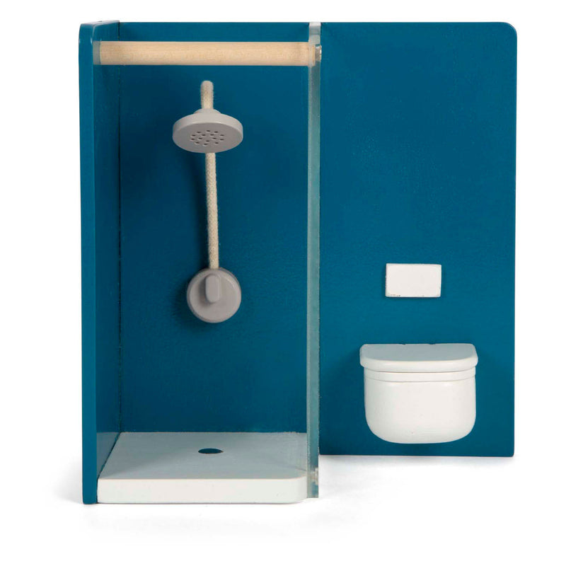 Load image into Gallery viewer, Small foot houten poppenhuis meubeltjes badkamer