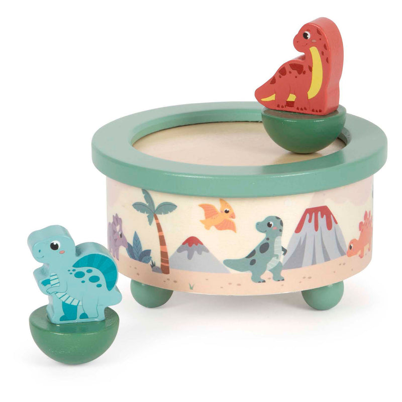Load image into Gallery viewer, Small foot - houten muziekdoos dino