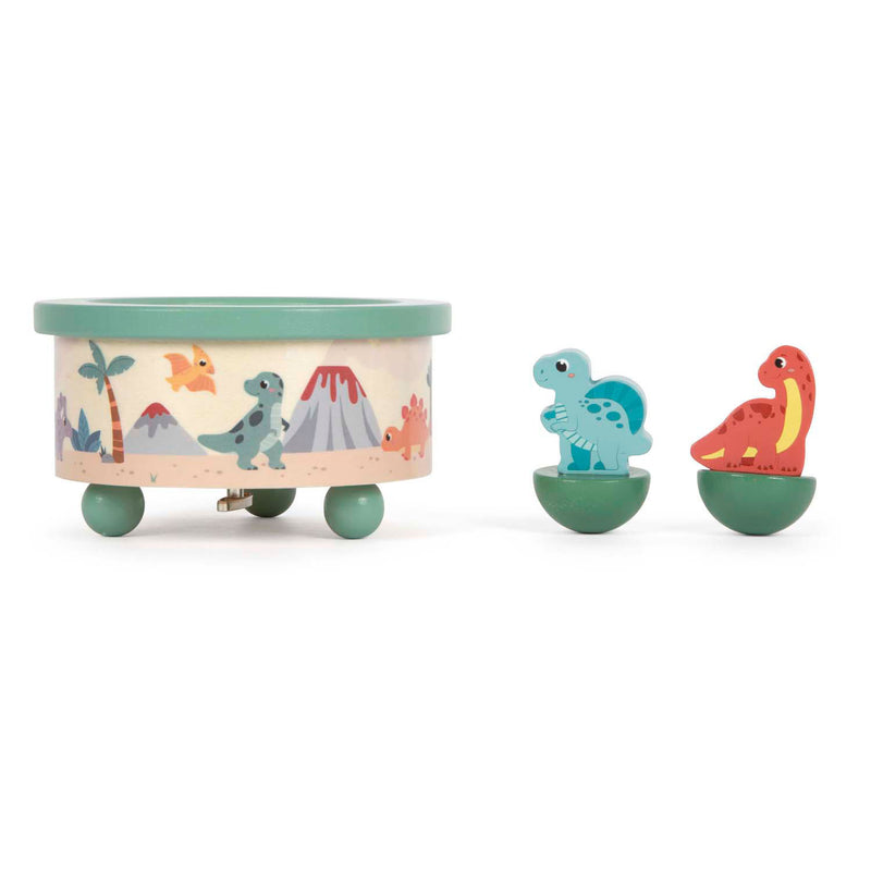 Load image into Gallery viewer, Small foot - houten muziekdoos dino