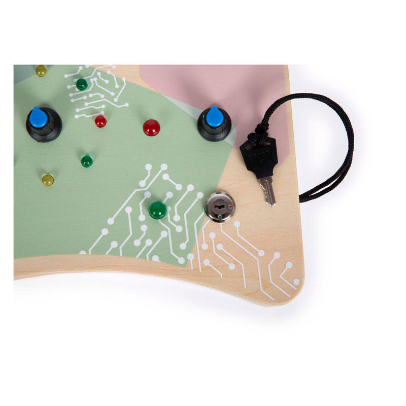 Load image into Gallery viewer, Small foot - houten led activiteitenbord met licht en schakelaars