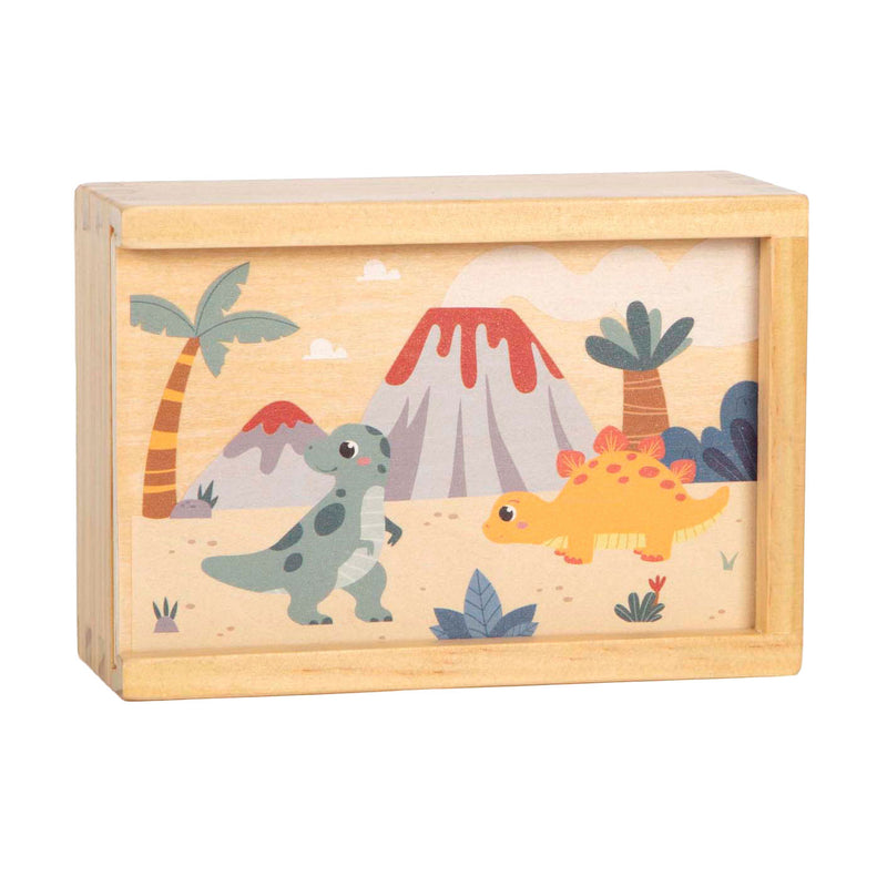 Load image into Gallery viewer, Small foot - houten memospel dino in opbergdoos