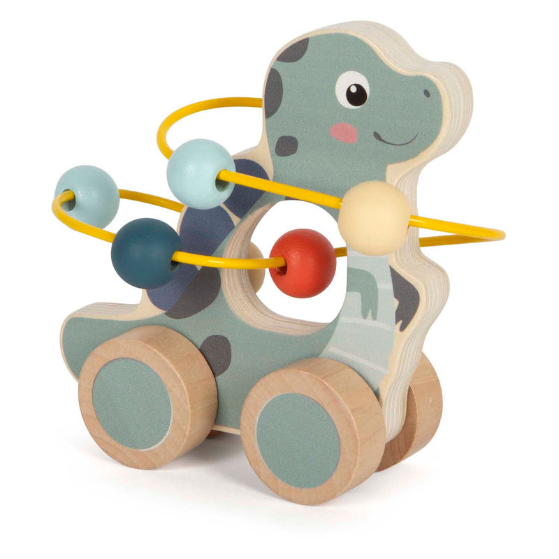 Load image into Gallery viewer, Small foot - houten duwfiguur motoriekspiraal dino