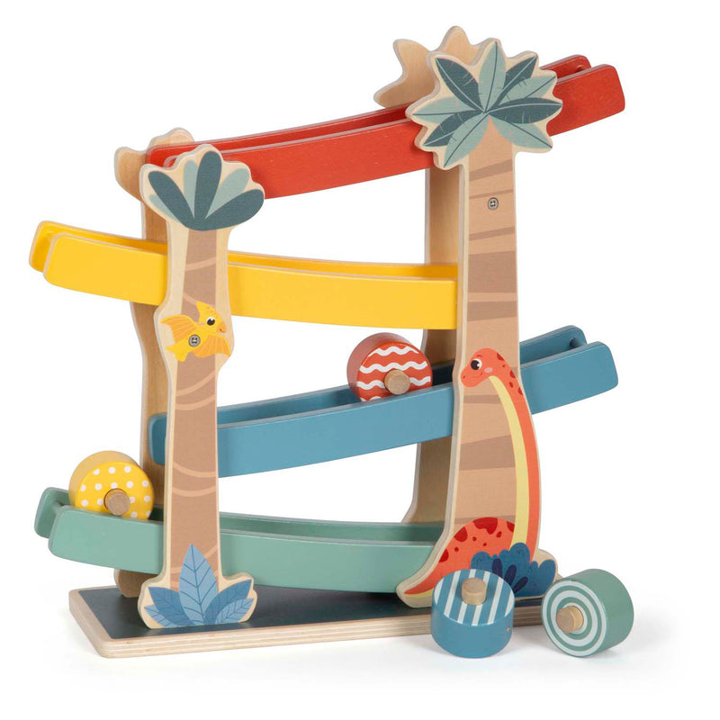 Load image into Gallery viewer, Small foot - houten knikkerbaan dino