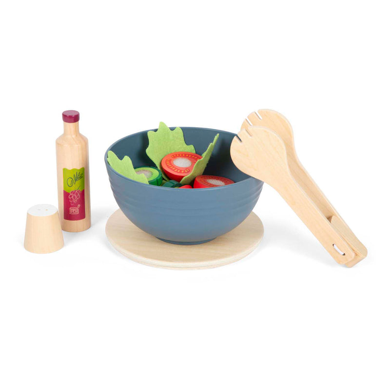 Load image into Gallery viewer, Small foot - houten speelgoed eten salade speelset, 11dlg.