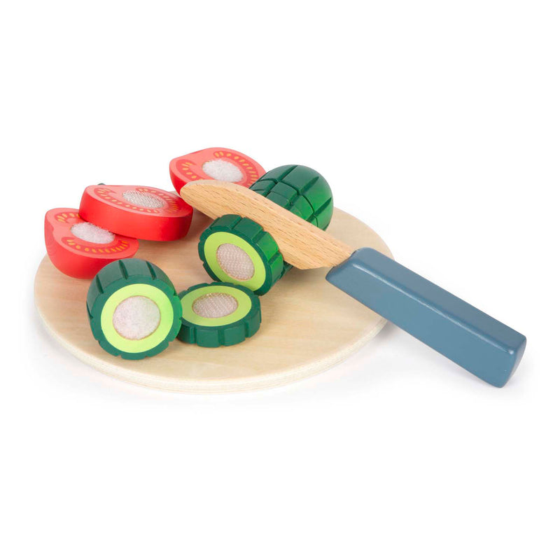 Load image into Gallery viewer, Small foot - houten speelgoed eten salade speelset, 11dlg.