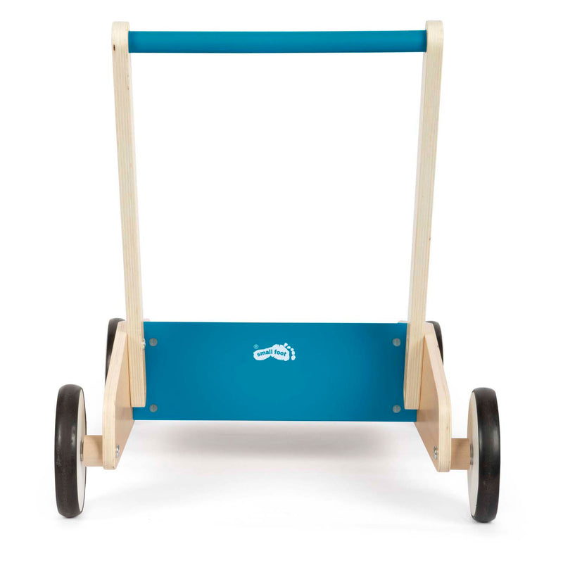 Load image into Gallery viewer, Small foot - houten loopwagen petrol blauw