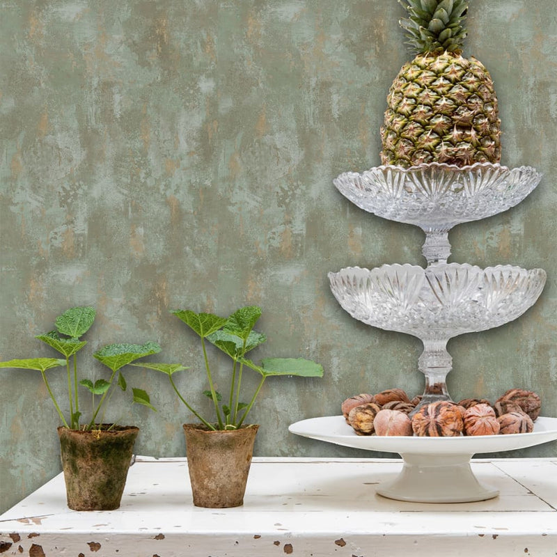 Load image into Gallery viewer, Dutch wallcoverings behang beton groen tp1010